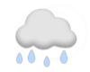 Veel bewolking en af en toe regen of motregen