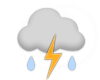 Kans op een regen- of onweersbui