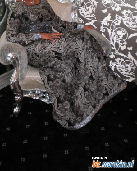 uniek caftan zwarte grijs catan