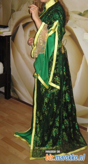 Maroc.Jurken Groene jurk