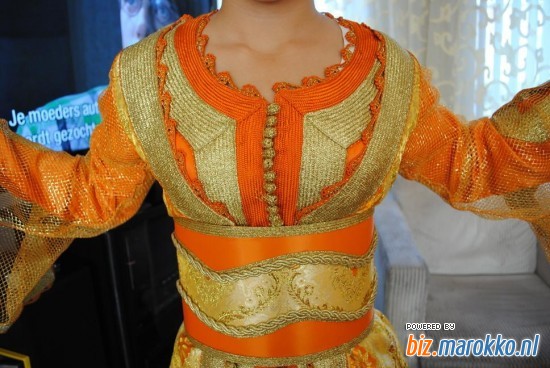 hakimas verhuur jurken oranjegoude jurk