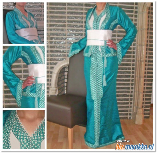 Caftan  Dress Code Azuurblauw mantelpakje