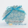 Wedding-Webshop kartonnage bloem blauw