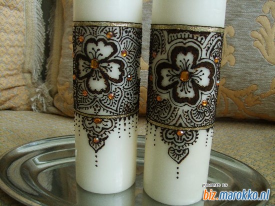 Henna style grotere kaarsen