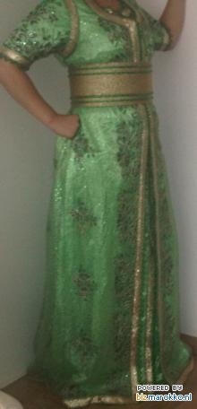 Touraya fashion 2010 groene goude jurk
