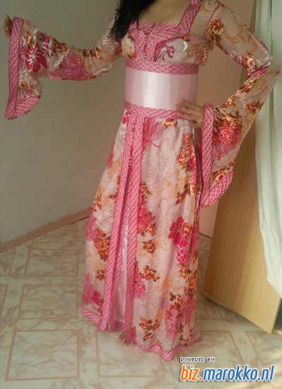 Siham Caftan Fashion roze takchita